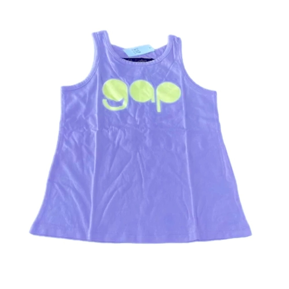 Gap Kids Girls Purple Logo Tank Top, Size Small (6/7) NEW